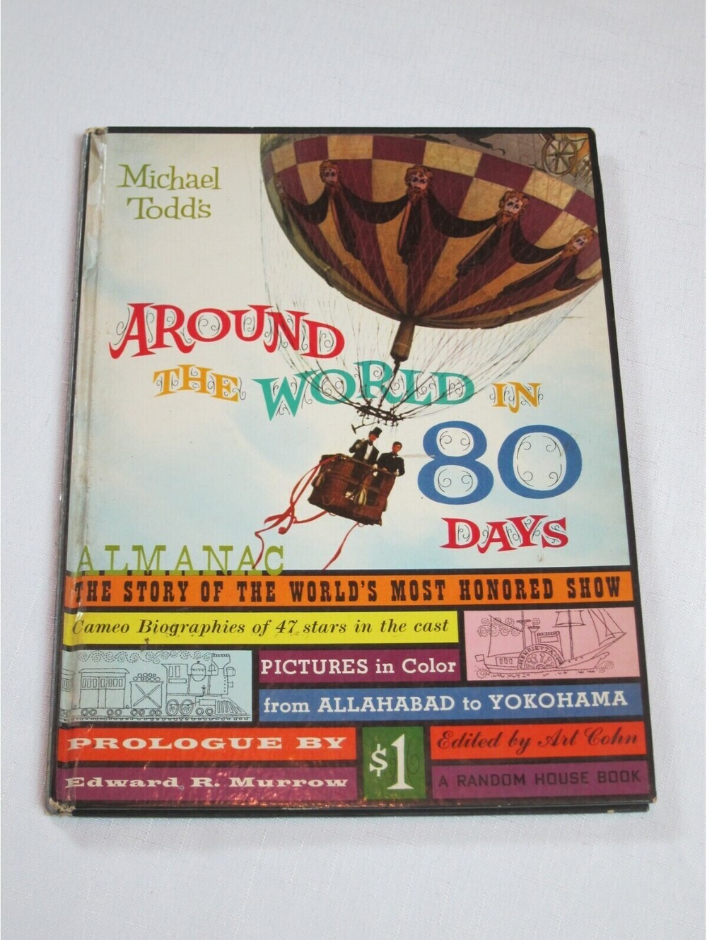 Michael Todds 1956 Around the World in 80 Days Almanac w/ Rare Theater Ticket